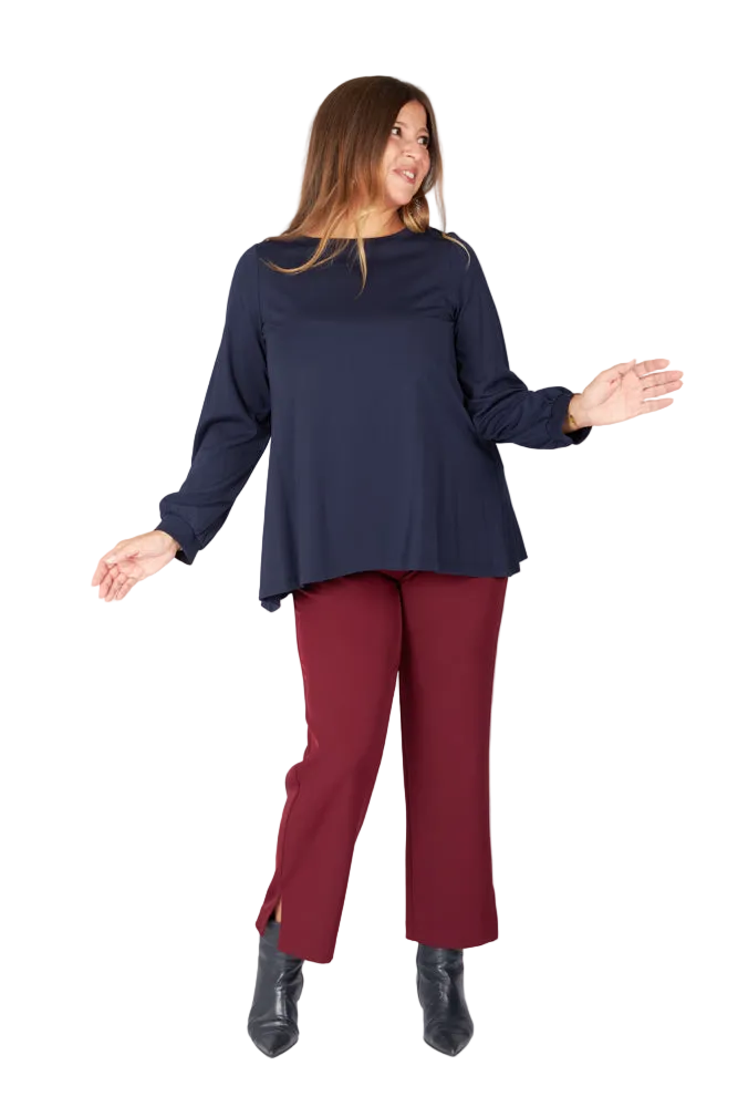 Maglia Mina maniche lunghe in jersey blu