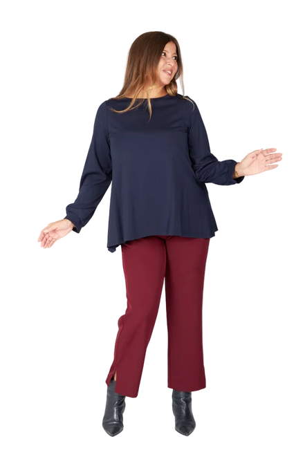 Maglia Mina maniche lunghe in jersey blu