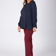 Maglia Mina maniche lunghe in jersey blu
