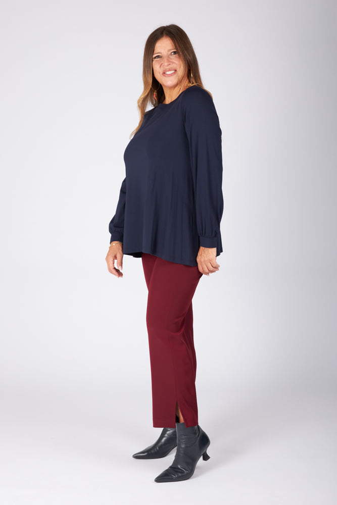 Maglia Mina maniche lunghe in jersey blu