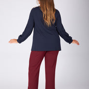 Maglia Mina maniche lunghe in jersey blu