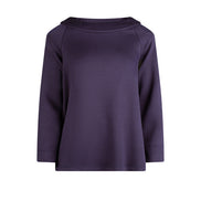 Maglia Sara felpa spalle scoperte scuba blu
