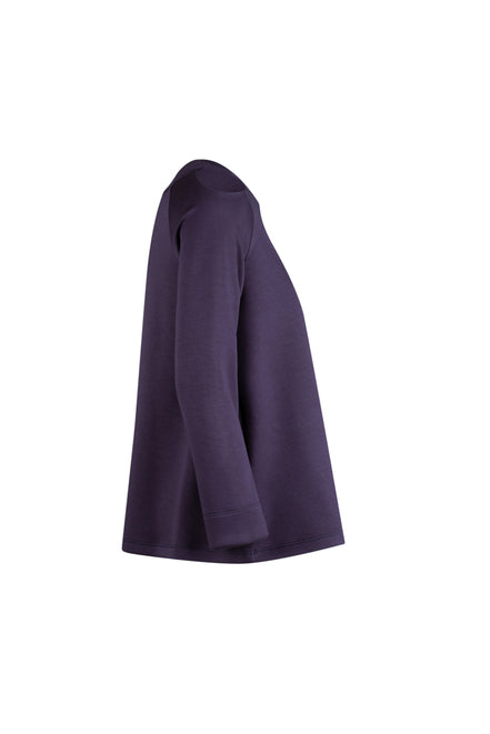 Maglia Sara felpa spalle scoperte scuba blu
