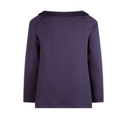 Maglia Sara felpa spalle scoperte scuba blu