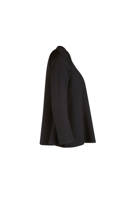 Maglia Sara felpa spalle scoperte scuba nera