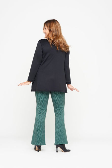 Panta Milano spina verde con baschina