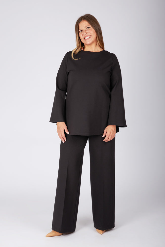 Maglia Stella punto milano nero