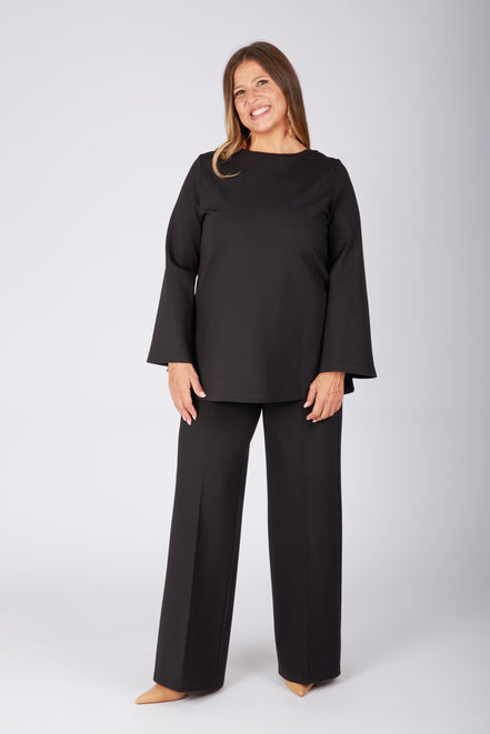 Maglia Stella punto milano nero