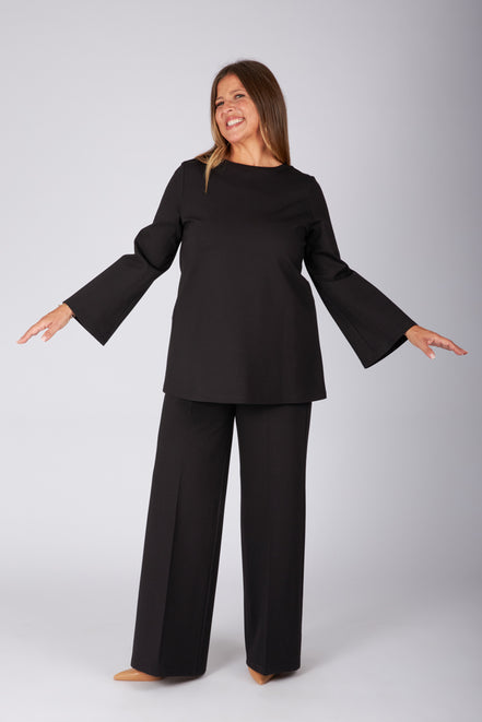 Maglia Stella punto milano nero