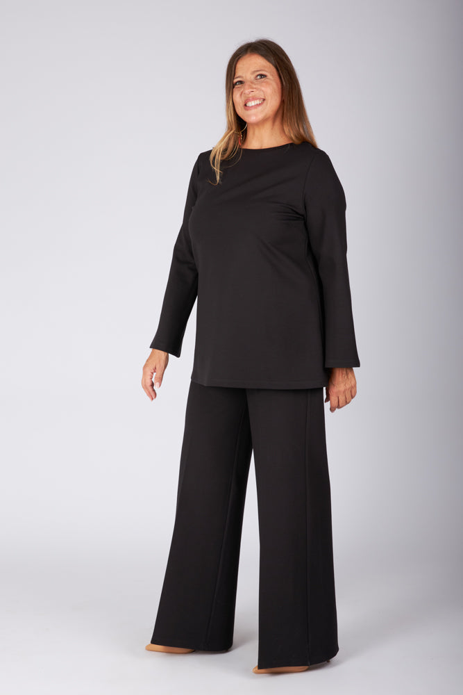 Maglia Stella punto milano nero