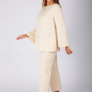 Maglia Stella scuba crepe écru