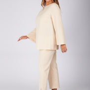 Maglia Stella scuba crepe écru