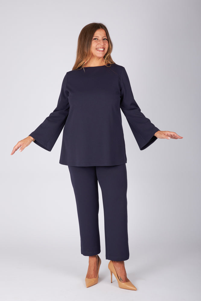 Maglia Stella scuba crepe navy