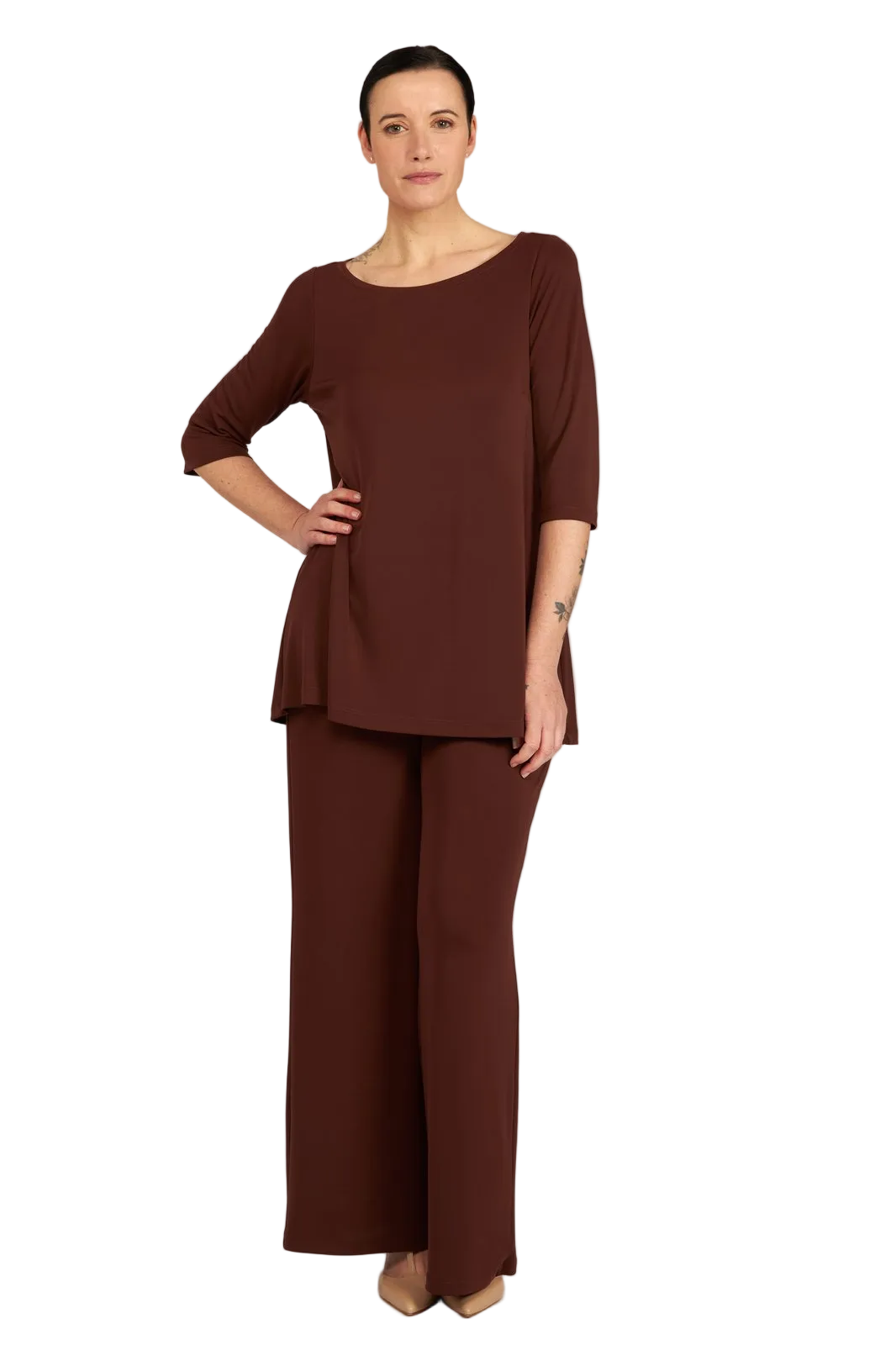 Maglia Thea fluida cioccolato
