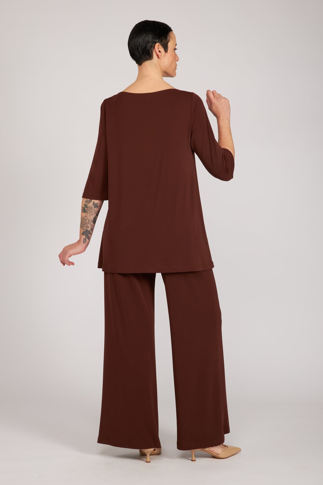 Maglia Thea fluida cioccolato
