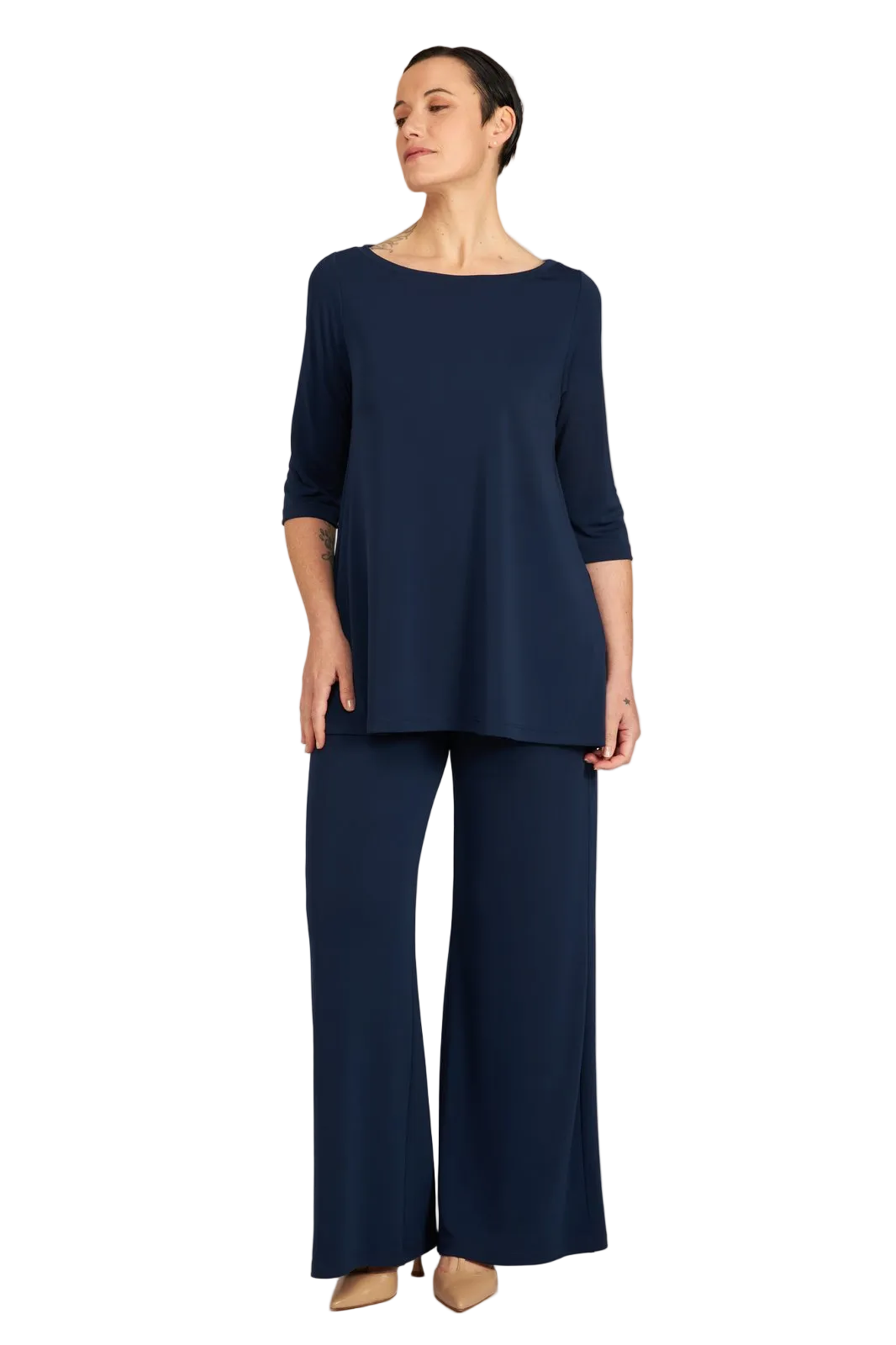 Maglia Thea fluida navy