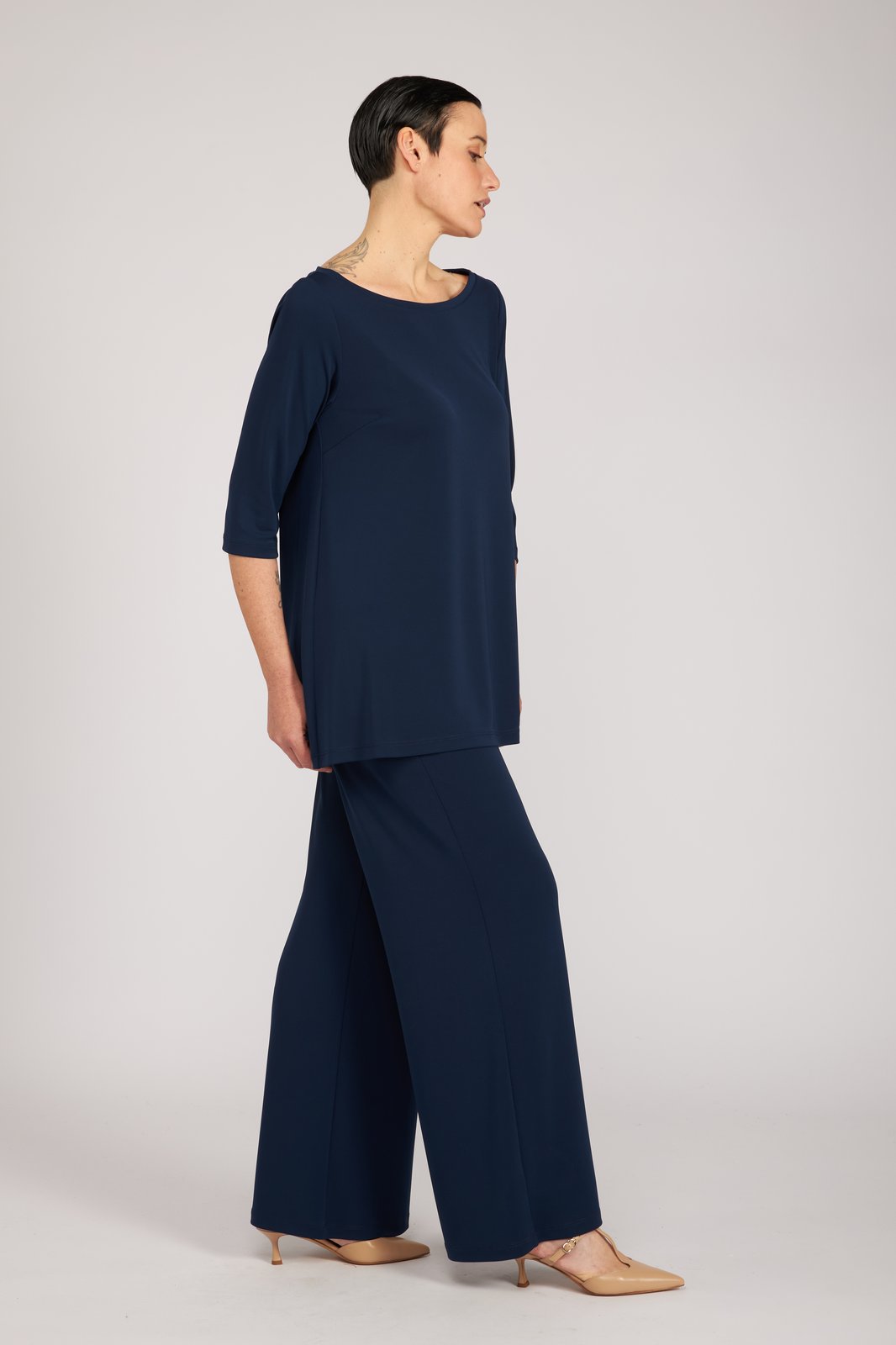 Maglia Thea fluida navy
