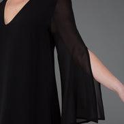 Rodi Dress in Black Georgette