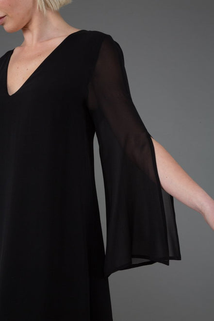 Rodi Dress in Black Georgette
