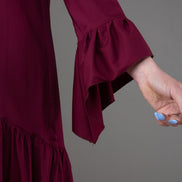 Saint Tropez Dress in Wine Cotton