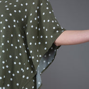 Top Salina Pois Bianchi su Verde