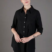 Camicia Milano in plumetil nero