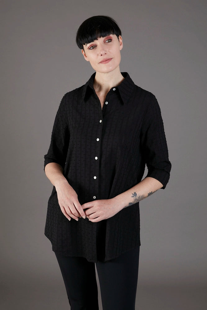 Camicia Milano in plumetil nero