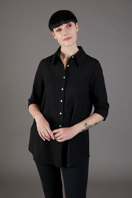 Camicia Milano in plumetil nero