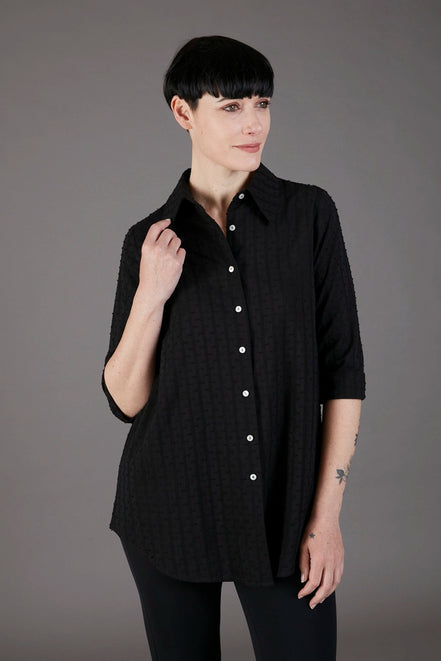 Camicia Milano in plumetil nero