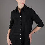 Camicia Milano in plumetil nero