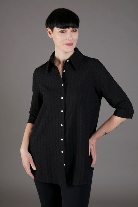 Camicia Milano in plumetil nero