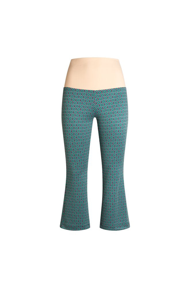 Panta Salina a trombetta jacquard fantasia ciclamino