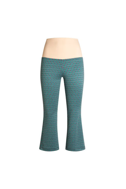 Panta Salina a trombetta jacquard fantasia ciclamino