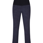 Panta Jackie cotone blu delavè con baschina