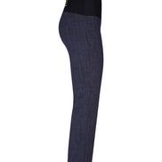 Panta Jackie cotone blu delavè con baschina