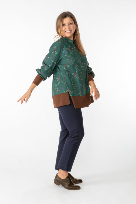 Panta Audrey blu con baschina