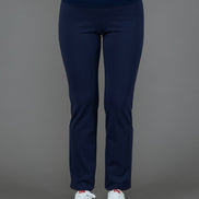 Audrey Trousers in Blue Cotton with Baschina Waistband