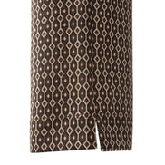 Panta Audrey Jacquard marrone con baschina