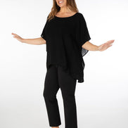 Salina Top in Black Gauze