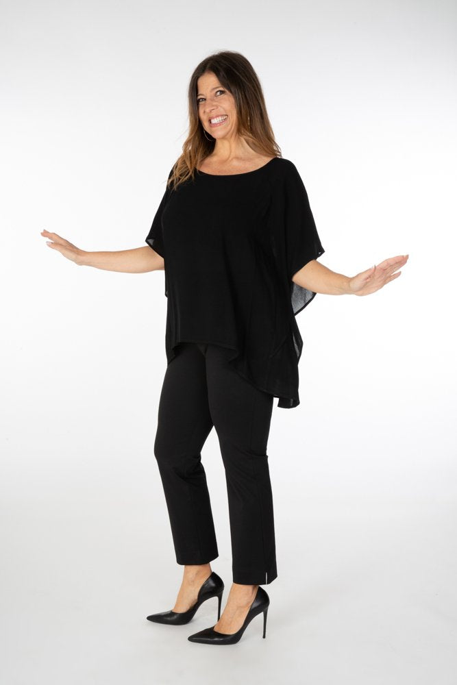 Salina Top in Black Gauze