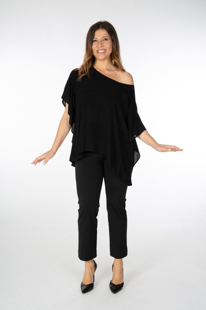 Salina Top in Black Gauze