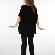 Salina Top in Black Gauze