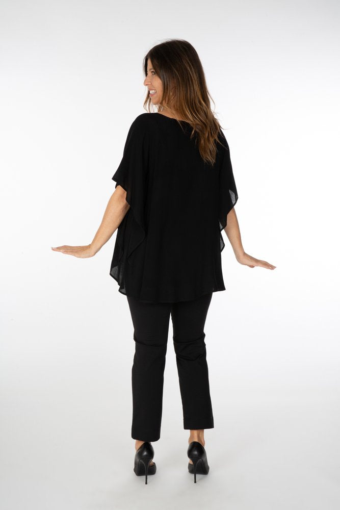 Salina Top in Black Gauze