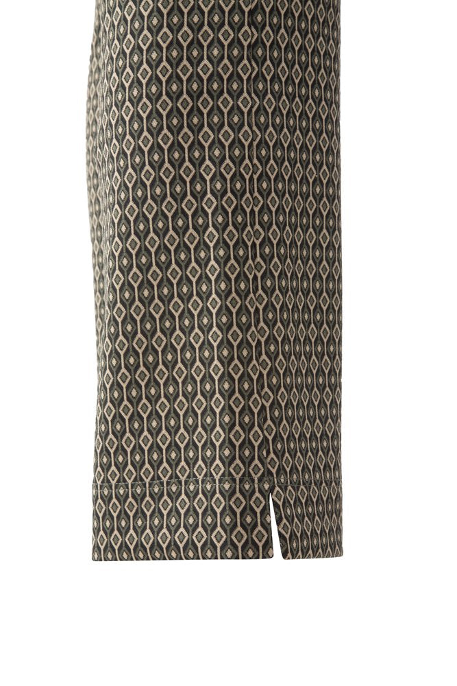Panta Audrey Jacquard militare con baschina