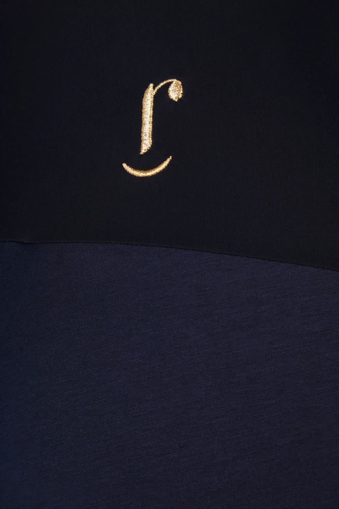 Panta Audrey punto milano cotone navy