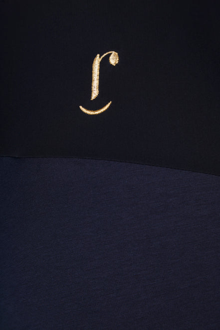Panta Audrey punto milano cotone navy