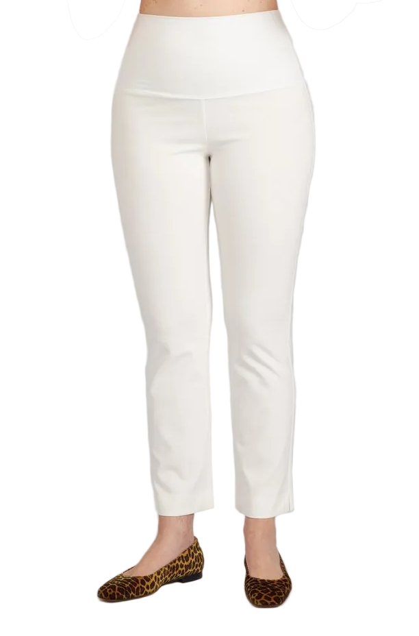Panta Audrey punto milano cotone bianco