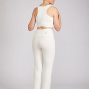 Panta Audrey punto milano cotone bianco