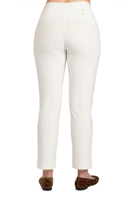 Panta Audrey punto milano cotone bianco