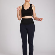 Panta Audrey punto milano cotone navy